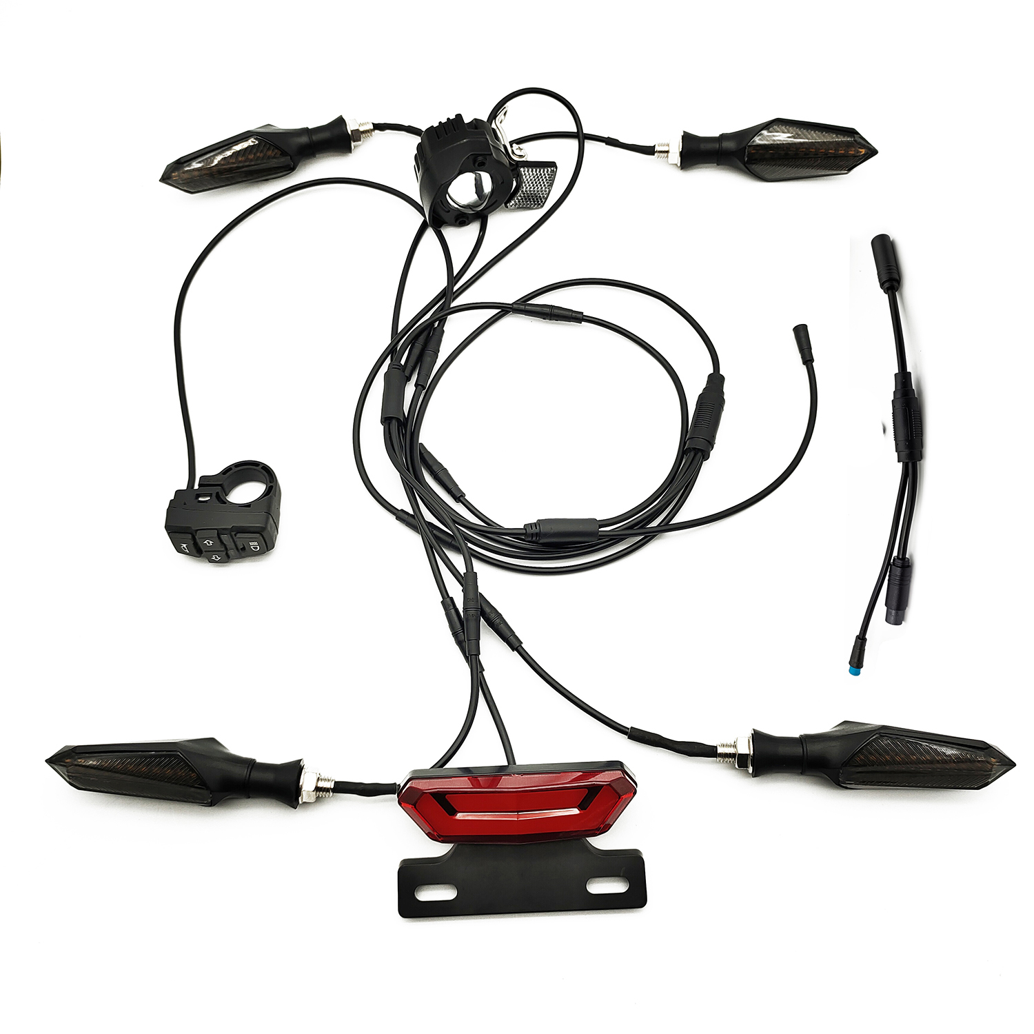 Bike Light Front Rear - Jeu de câbles lumineux étanches pour
