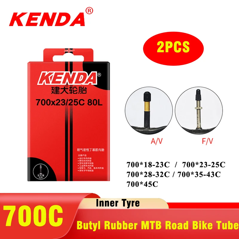 Inner Tube 700C - 2 Chambres à air KENDA pour
