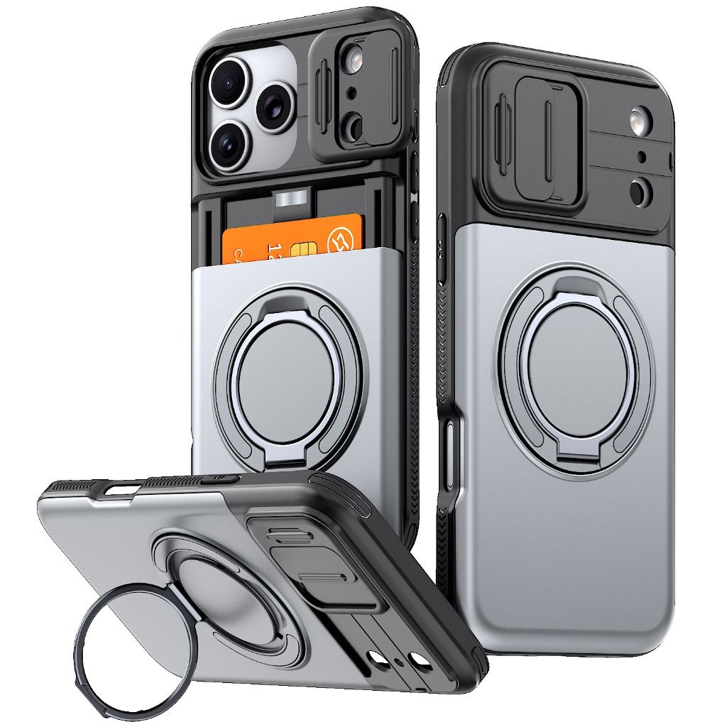 Kickstand Adjustable - Étui portefeuille multifonctionnel pour iPhone 18