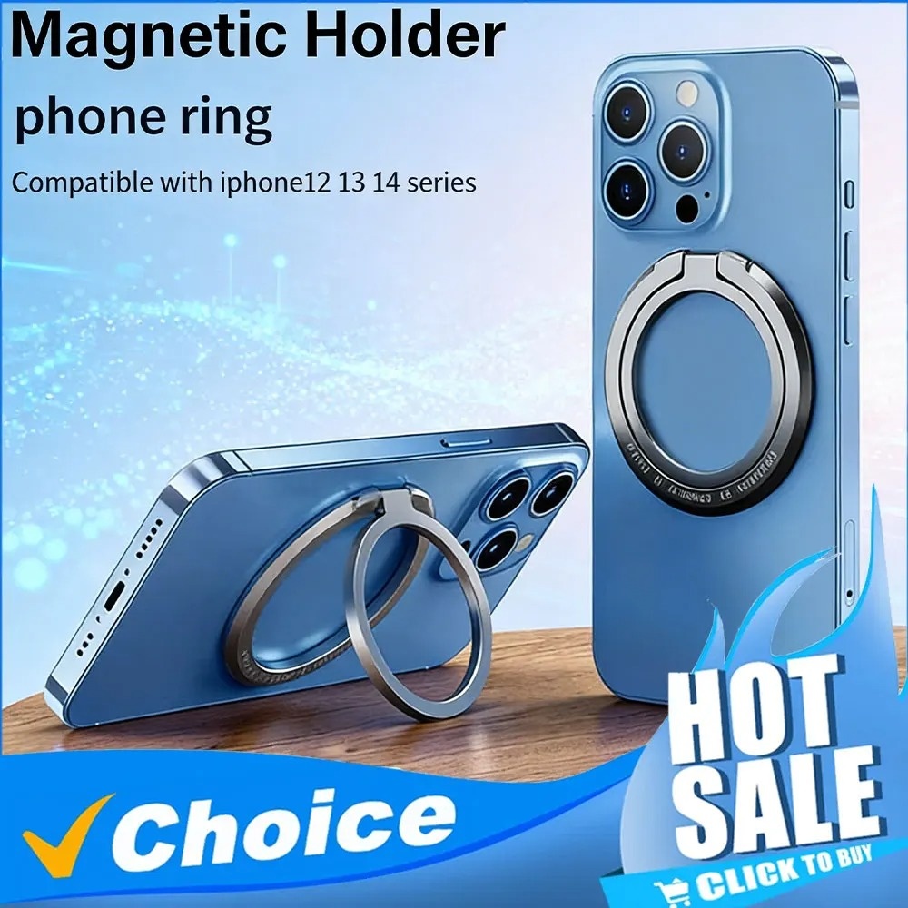 Kickstand Adjustable - Support magnétique pour téléphone, anneau de